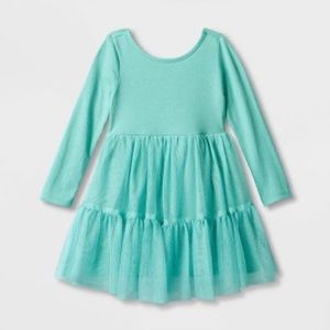 CAT & JACK Long Sleeve Tulle Dress (Size 2T)
